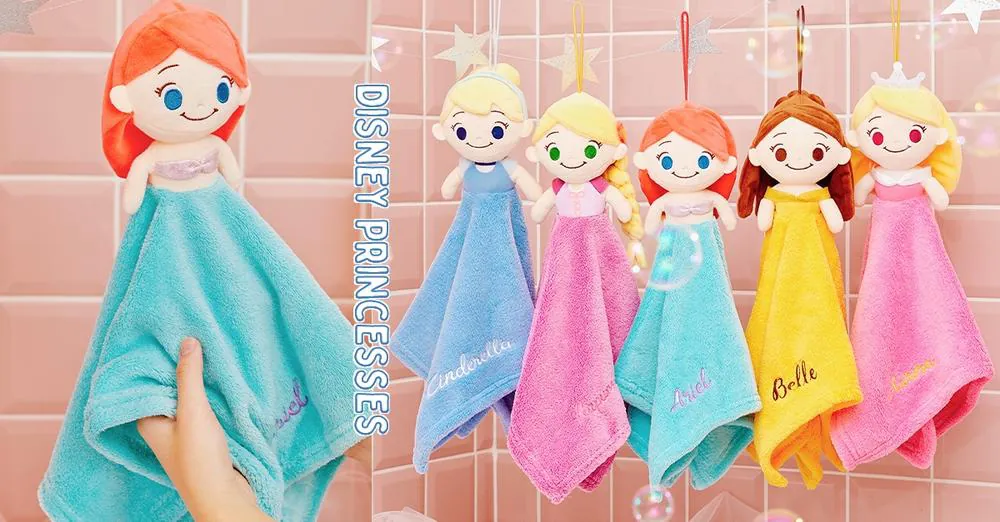 洗手也被療癒！ 浴室必備款「迪士尼公主擦手巾」 5位經典公主陪你洗手收♡